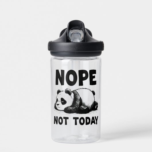 Nope niet vandaag panda Beer waterfles (Voorkant)