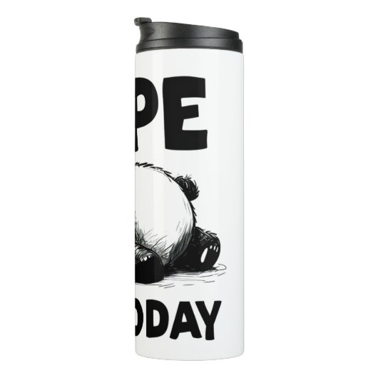 Nope niet vandaag Panda Thermal Tumbler Travel Mug Thermosbeker (Geroteerd rechts)