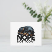 Nope niet vandaag Rottweiler Briefkaart (Staand voorkant)