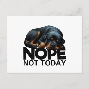Nope niet vandaag Rottweiler Briefkaart