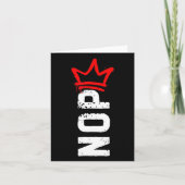 Nope No Kings Protest Teken Grappig Anti-Trump 4e Kaart (Voorkant)
