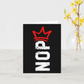 Nope No Kings Protest Teken Grappig Anti-Trump 4e Kaart (Gele Bloem)