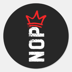 Nope No Kings Protest Teken Grappig Anti-Trump 4e  Ronde Sticker