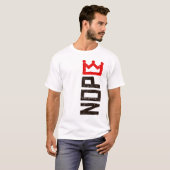 Nope No Kings protestbord verticaal T-shirt (Voorkant volledig)