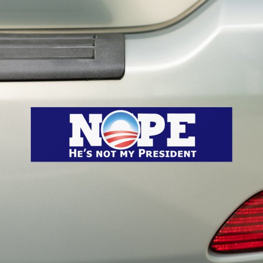 Nope nobama bumpersticker (Op auto)