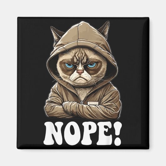 Nope! Nope - Employee Work Colleagues Teenager Cat Magneet (Voorkant)