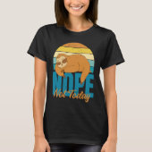 Nope Not Today Cute  Sleeping Sloth T-shirt (Voorkant)