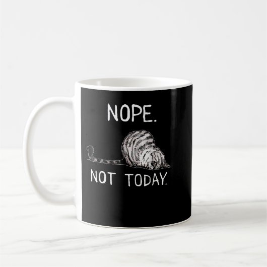 Nope not Today Grapny Lazy Cat Premium T-Shirt Koffiemok (Links)