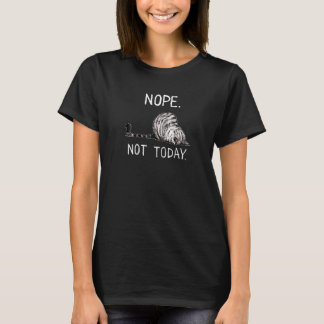 Nope not Today Lazy Cat Raglan Baseball T-shirt