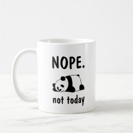 Nope not Today Lazy Panda T-shirt Coffee Mok