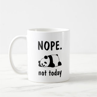 Nope not Today Lazy Panda T-shirt Coffee Mok