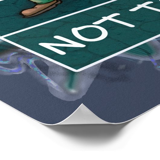 Nope Not Today meme met Grumpy Gnome poster (Hoek)