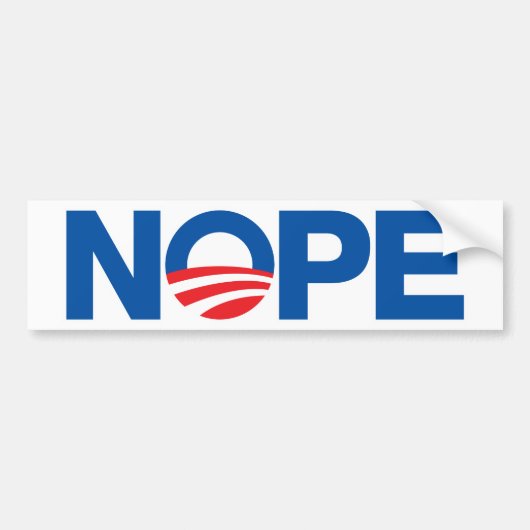 Nope Obama Bumpersticker (Voorkant)