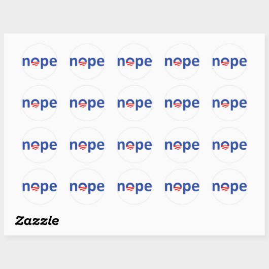 Nope Obama Ronde Sticker (Vel)