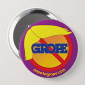 NOPE om Oranje Menace 4-inch Ronde Button te GROEP (Voorkant /achterkant)