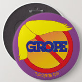 NOPE om Oranje Menace Ronde Pin te GROEPEN Ronde Button 6,0 Cm (Voorkant /achterkant)