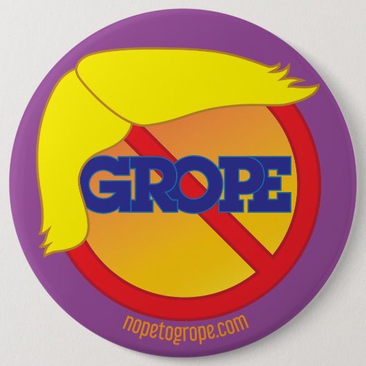 NOPE om Oranje Menace Ronde Pin te GROEPEN Ronde Button 6,0 Cm (Voorkant)