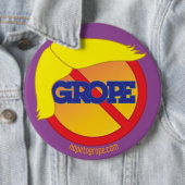 NOPE om Oranje Menace Ronde Pin te GROEPEN Ronde Button 6,0 Cm (In situ)