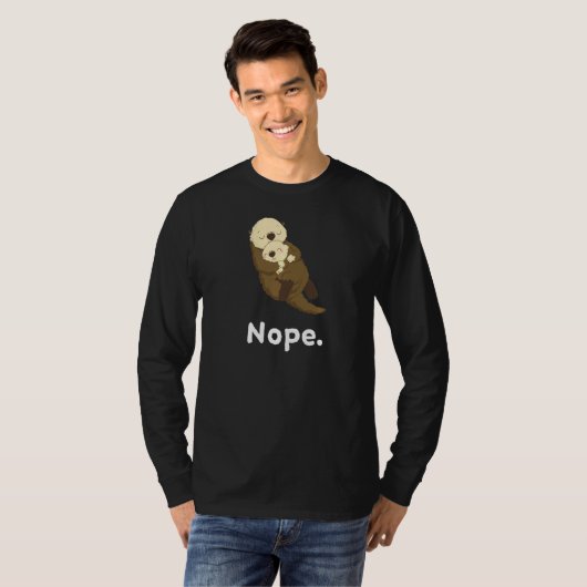 Nope Otter Nap Sleeping Pajama Nightgown T-shirt (Voorkant volledig)