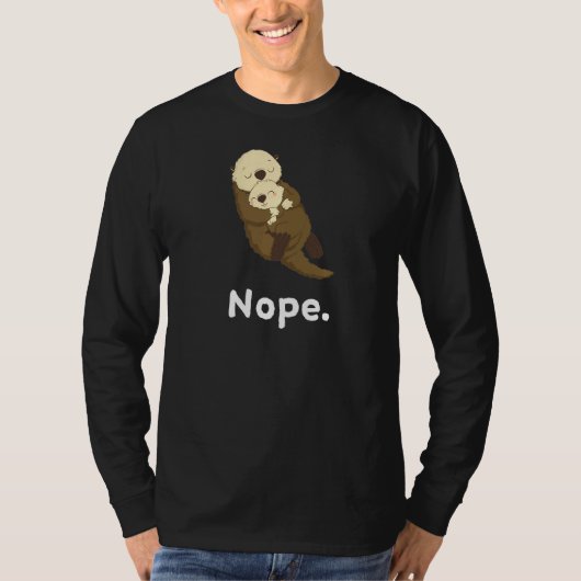 Nope Otter Nap Sleeping Pajama Nightgown T-shirt (Voorkant)