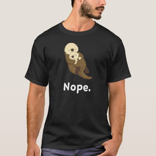 Nope Otter Nap Sleeping Pajama Nightgown T-shirt (Voorkant)