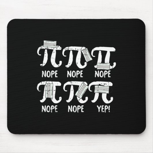 Nope Pi Day Funny Face Mask Teacher Quaran Muismat (Voorkant)