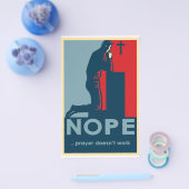 NOPE...Prayer werkt niet - Atheïstische flyer (Enkel)