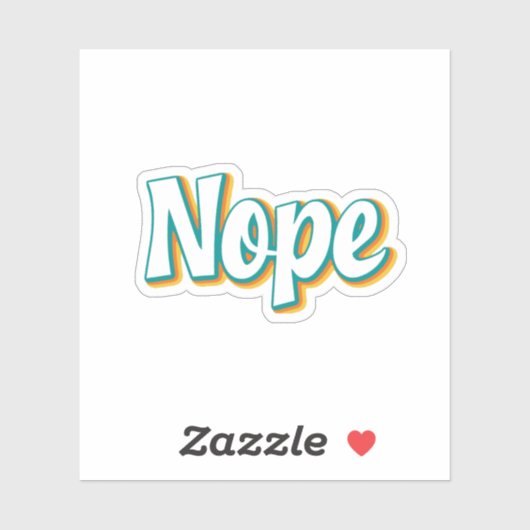 Nope Retro Sticker (Vel)