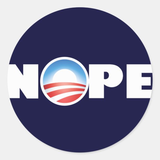 Nope Ronde Sticker (Voorkant)