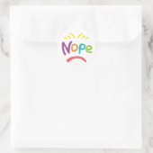 Nope Ronde Sticker (Tas)