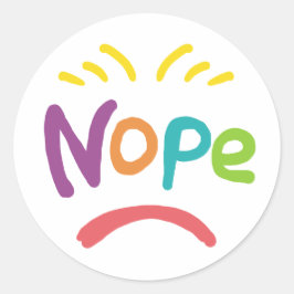 Nope Ronde Sticker