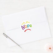 Nope Ronde Sticker (Envelop)