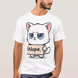 Nope Sign Cat T-shirt