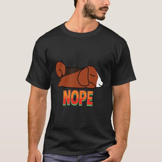 Nope Sleeping Beagle T-shirt (Voorkant)