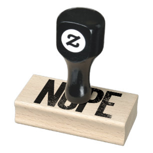 Nope Stamp Block Letters licht vervormd Rubberstempel