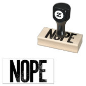 Nope Stamp Block Letters licht vervormd Rubberstempel (Gestempeld)