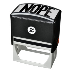 Nope Stamp Block Letters licht vervormd Zelfinktende Stempel