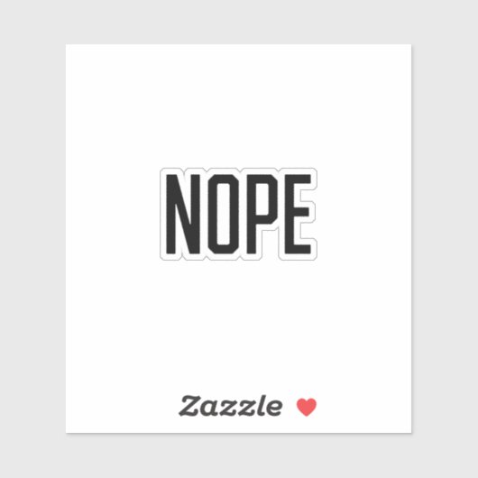 Nope Sticker (Vel)
