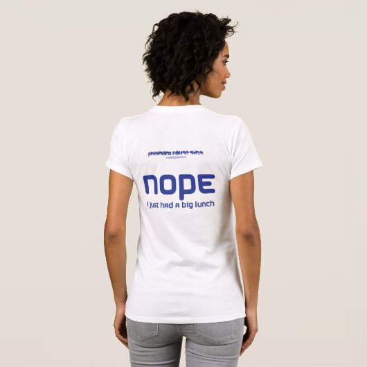 nope t-shirt (Achterkant volledig)