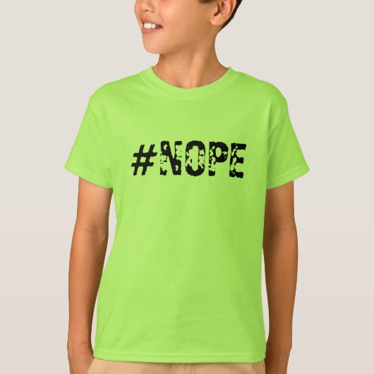 "#NOPE" T-shirt voor jongens (Voorkant)