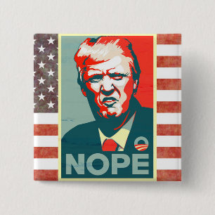 Nope tegen Donald Trump als President Button