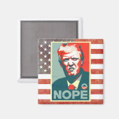 Nope tegen Donald Trump als President Magneet (Voorkant / Achterkant)