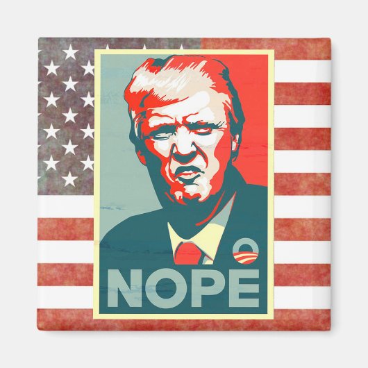 Nope tegen Donald Trump als President Magneet (Voorkant)