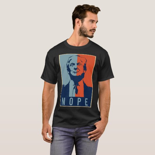 Nope Trump, anti-Donald Trump T-shirt (Voorkant volledig)