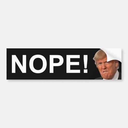 Nope Trump Bumpersticker (Voorkant)