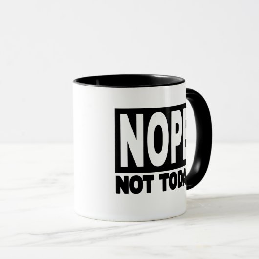 NOPE vandaag niet Mok (Voorkant rechts)