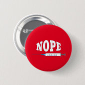 NOPE voor het vaccin Ronde Button 5,7 Cm (Voorkant /achterkant)