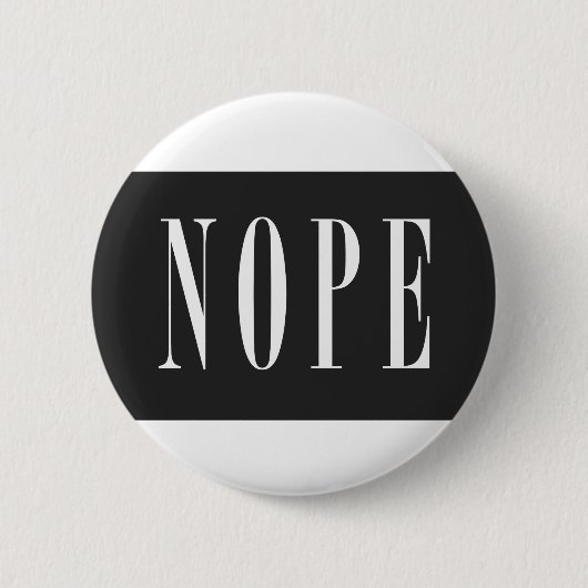 NOPE - White BlackBox Ronde Button 5,7 Cm (Voorkant)