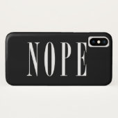 Nope White Text Phone Case (Achterkant (horizontaal))