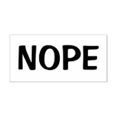 NOPE ( zoals in NO, Verworpen, Ontkend ) Rubberstempel (Afrduk)